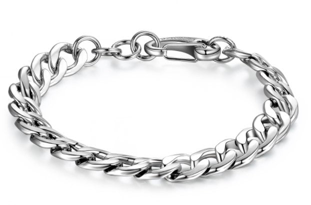 Bracciale a catena grumetta in acciaio