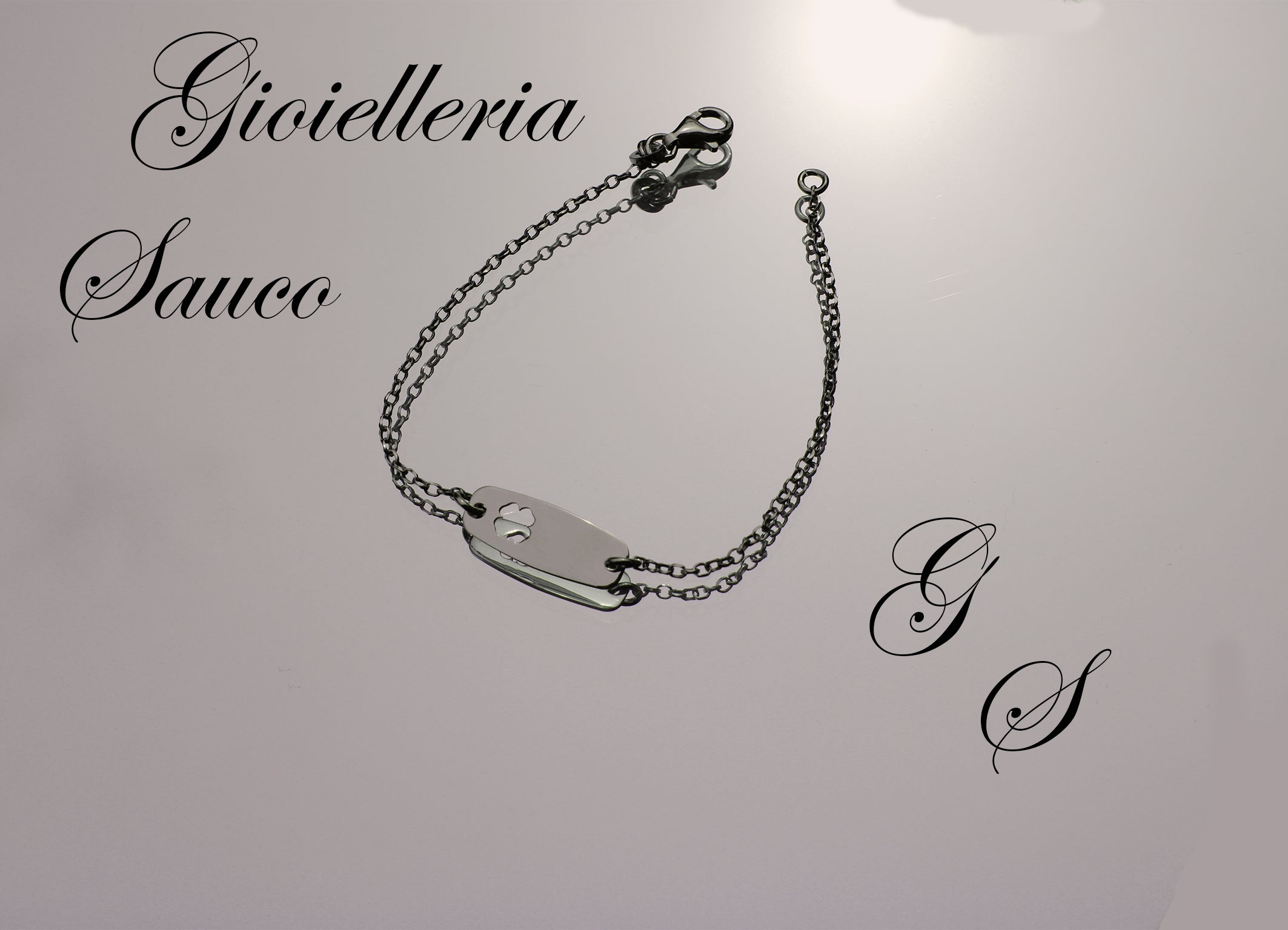 Bracciale in argento con targhetta per bambini