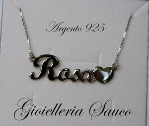 Collana con nome in argento
