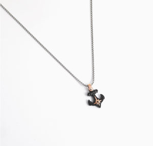 Collana in acciaio con ancora