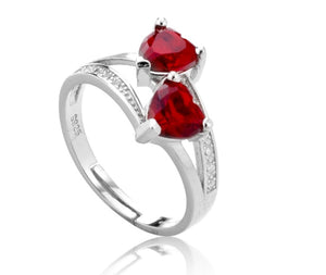 Double Hearts Ring