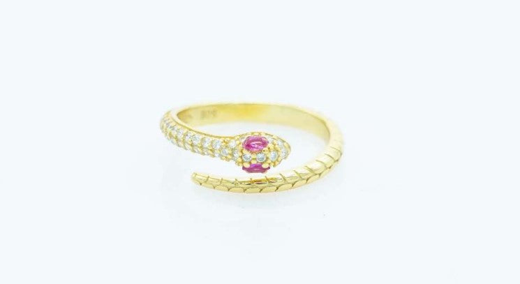Anello serpente in argento